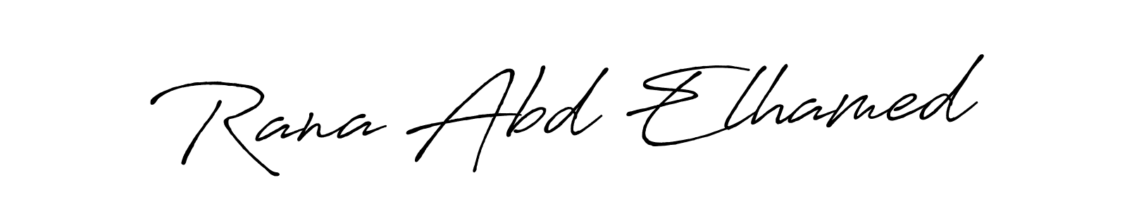 Make a beautiful signature design for name Rana Abd Elhamed. With this signature (Antro_Vectra_Bolder) style, you can create a handwritten signature for free. Rana Abd Elhamed signature style 7 images and pictures png