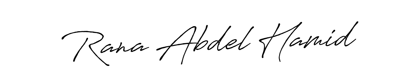 Create a beautiful signature design for name Rana Abdel Hamid. With this signature (Antro_Vectra_Bolder) fonts, you can make a handwritten signature for free. Rana Abdel Hamid signature style 7 images and pictures png