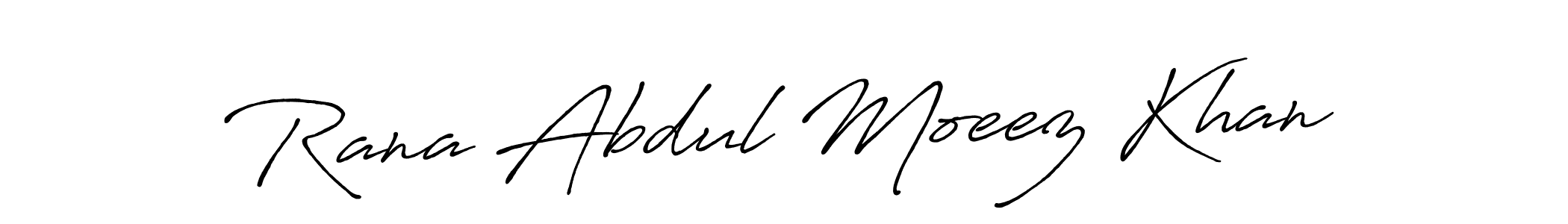 Design your own signature with our free online signature maker. With this signature software, you can create a handwritten (Antro_Vectra_Bolder) signature for name Rana Abdul Moeez Khan. Rana Abdul Moeez Khan signature style 7 images and pictures png