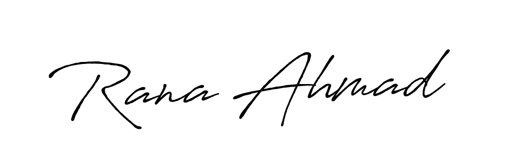 Create a beautiful signature design for name Rana Ahmad. With this signature (Antro_Vectra_Bolder) fonts, you can make a handwritten signature for free. Rana Ahmad signature style 7 images and pictures png