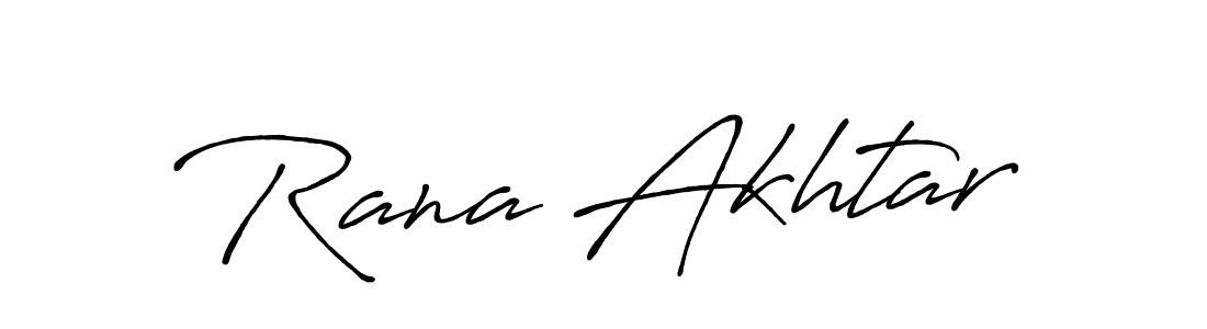 Create a beautiful signature design for name Rana Akhtar. With this signature (Antro_Vectra_Bolder) fonts, you can make a handwritten signature for free. Rana Akhtar signature style 7 images and pictures png