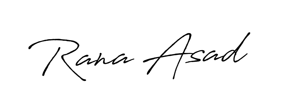 Create a beautiful signature design for name Rana Asad. With this signature (Antro_Vectra_Bolder) fonts, you can make a handwritten signature for free. Rana Asad signature style 7 images and pictures png