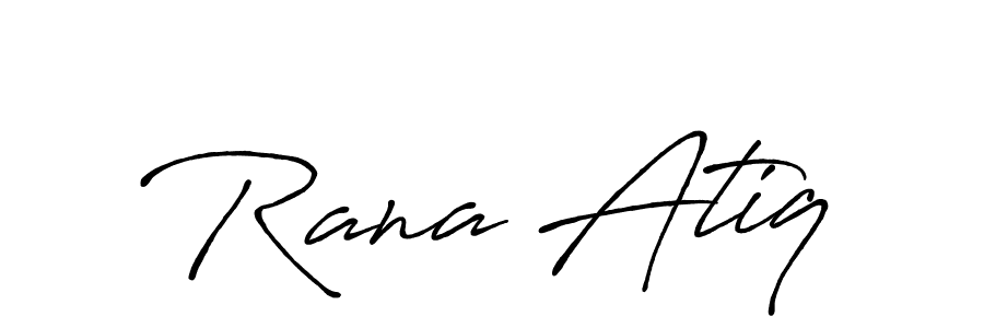 Rana Atiq stylish signature style. Best Handwritten Sign (Antro_Vectra_Bolder) for my name. Handwritten Signature Collection Ideas for my name Rana Atiq. Rana Atiq signature style 7 images and pictures png