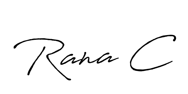 Similarly Antro_Vectra_Bolder is the best handwritten signature design. Signature creator online .You can use it as an online autograph creator for name Rana C. Rana C signature style 7 images and pictures png