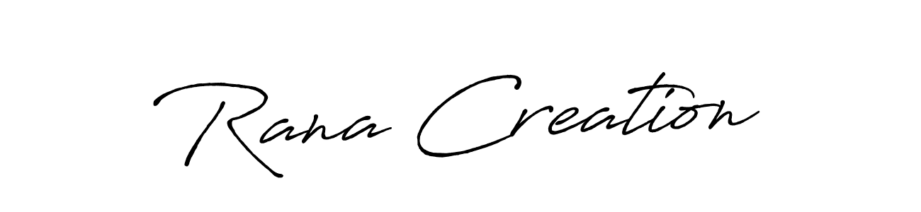 Create a beautiful signature design for name Rana Creation. With this signature (Antro_Vectra_Bolder) fonts, you can make a handwritten signature for free. Rana Creation signature style 7 images and pictures png