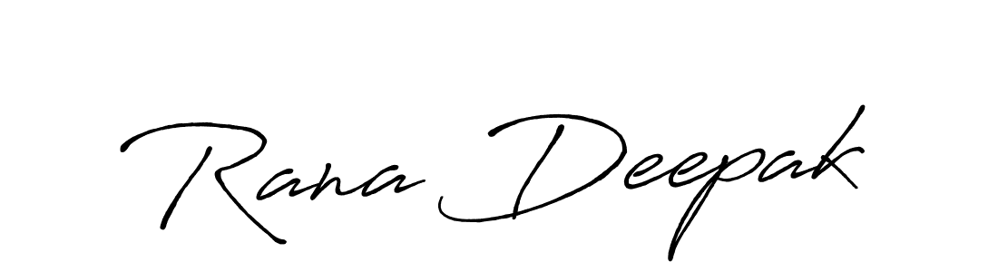 How to make Rana Deepak name signature. Use Antro_Vectra_Bolder style for creating short signs online. This is the latest handwritten sign. Rana Deepak signature style 7 images and pictures png