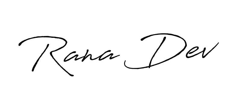 Also we have Rana Dev name is the best signature style. Create professional handwritten signature collection using Antro_Vectra_Bolder autograph style. Rana Dev signature style 7 images and pictures png