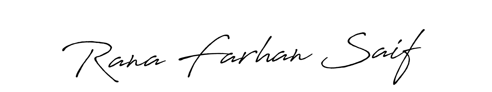 Make a beautiful signature design for name Rana Farhan Saif. Use this online signature maker to create a handwritten signature for free. Rana Farhan Saif signature style 7 images and pictures png