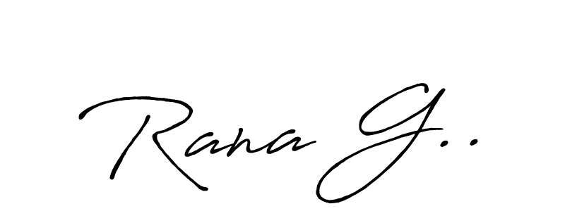 Make a beautiful signature design for name Rana G... With this signature (Antro_Vectra_Bolder) style, you can create a handwritten signature for free. Rana G.. signature style 7 images and pictures png