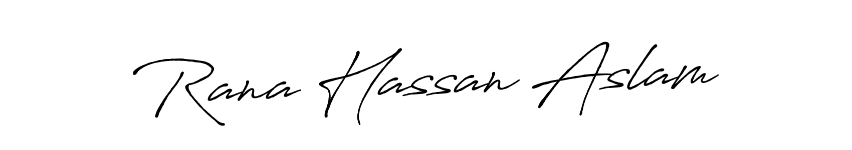 You should practise on your own different ways (Antro_Vectra_Bolder) to write your name (Rana Hassan Aslam) in signature. don't let someone else do it for you. Rana Hassan Aslam signature style 7 images and pictures png