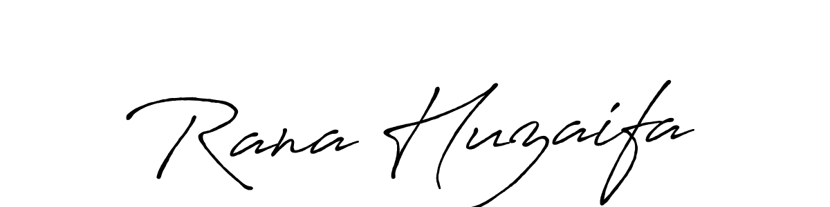 Create a beautiful signature design for name Rana Huzaifa. With this signature (Antro_Vectra_Bolder) fonts, you can make a handwritten signature for free. Rana Huzaifa signature style 7 images and pictures png