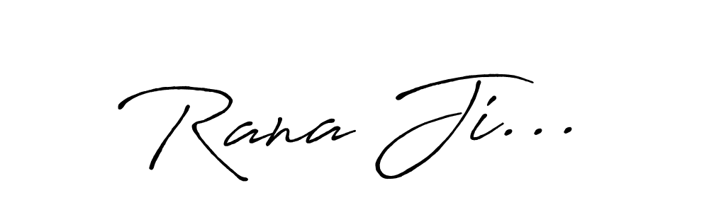 How to make Rana Ji... name signature. Use Antro_Vectra_Bolder style for creating short signs online. This is the latest handwritten sign. Rana Ji... signature style 7 images and pictures png