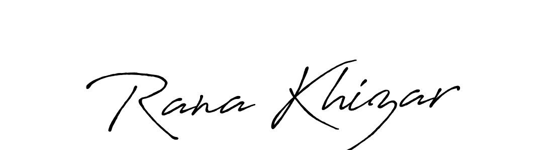 Also You can easily find your signature by using the search form. We will create Rana Khizar name handwritten signature images for you free of cost using Antro_Vectra_Bolder sign style. Rana Khizar signature style 7 images and pictures png