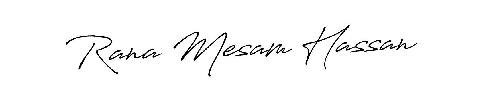 Check out images of Autograph of Rana Mesam Hassan name. Actor Rana Mesam Hassan Signature Style. Antro_Vectra_Bolder is a professional sign style online. Rana Mesam Hassan signature style 7 images and pictures png