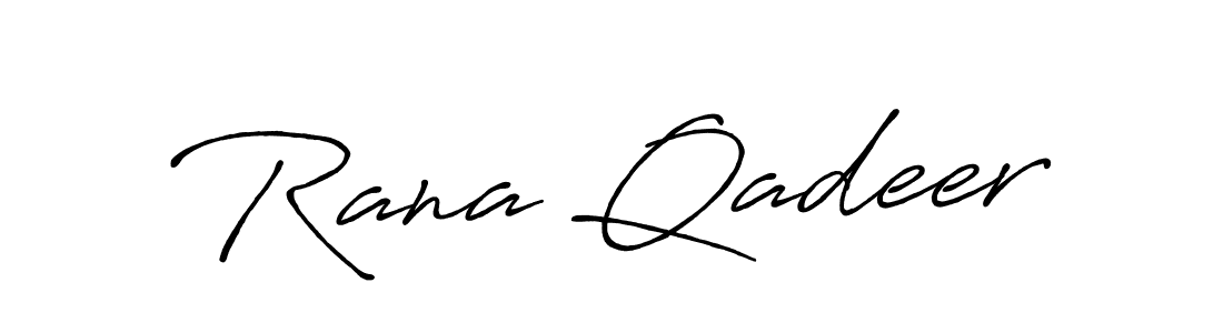 Similarly Antro_Vectra_Bolder is the best handwritten signature design. Signature creator online .You can use it as an online autograph creator for name Rana Qadeer. Rana Qadeer signature style 7 images and pictures png