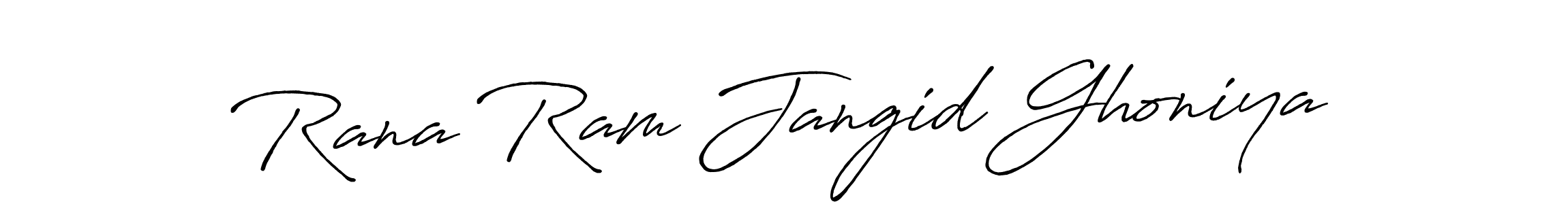 It looks lik you need a new signature style for name Rana Ram Jangid Ghoniya. Design unique handwritten (Antro_Vectra_Bolder) signature with our free signature maker in just a few clicks. Rana Ram Jangid Ghoniya signature style 7 images and pictures png