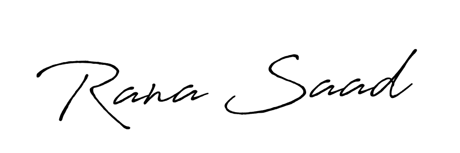 Create a beautiful signature design for name Rana Saad. With this signature (Antro_Vectra_Bolder) fonts, you can make a handwritten signature for free. Rana Saad signature style 7 images and pictures png