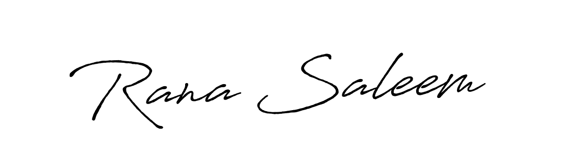 Also we have Rana Saleem name is the best signature style. Create professional handwritten signature collection using Antro_Vectra_Bolder autograph style. Rana Saleem signature style 7 images and pictures png