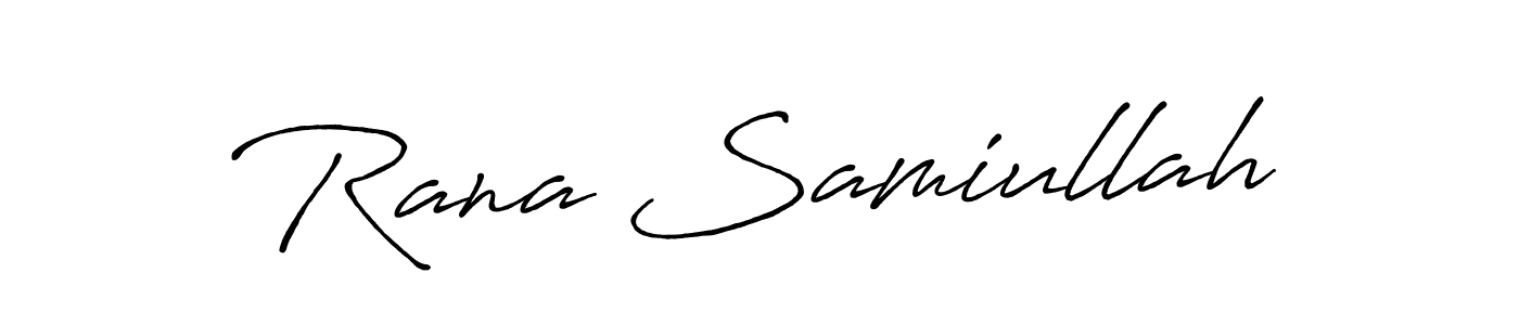 It looks lik you need a new signature style for name Rana Samiullah. Design unique handwritten (Antro_Vectra_Bolder) signature with our free signature maker in just a few clicks. Rana Samiullah signature style 7 images and pictures png