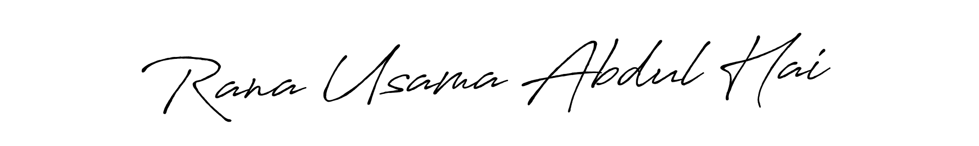 Also You can easily find your signature by using the search form. We will create Rana Usama Abdul Hai name handwritten signature images for you free of cost using Antro_Vectra_Bolder sign style. Rana Usama Abdul Hai signature style 7 images and pictures png