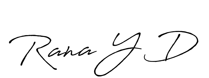 Similarly Antro_Vectra_Bolder is the best handwritten signature design. Signature creator online .You can use it as an online autograph creator for name Rana Y D. Rana Y D signature style 7 images and pictures png