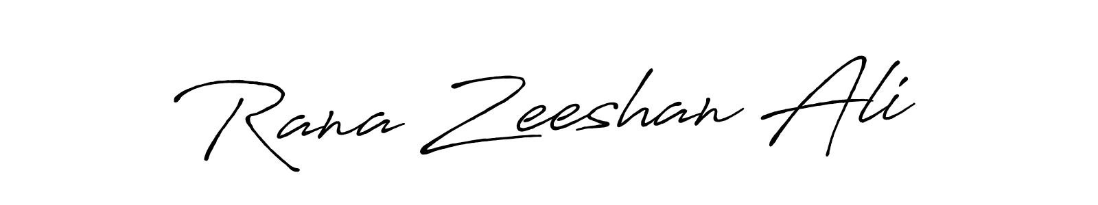 Create a beautiful signature design for name Rana Zeeshan Ali. With this signature (Antro_Vectra_Bolder) fonts, you can make a handwritten signature for free. Rana Zeeshan Ali signature style 7 images and pictures png