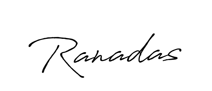 Design your own signature with our free online signature maker. With this signature software, you can create a handwritten (Antro_Vectra_Bolder) signature for name Ranadas. Ranadas signature style 7 images and pictures png