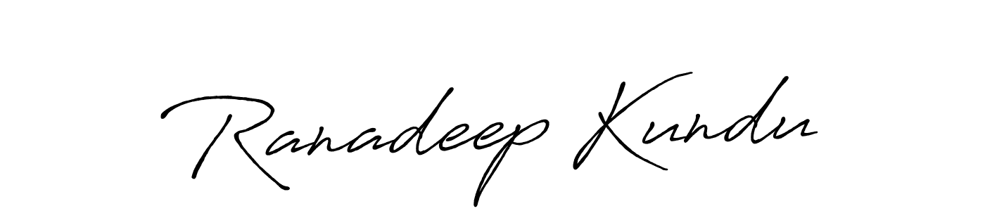 How to make Ranadeep Kundu signature? Antro_Vectra_Bolder is a professional autograph style. Create handwritten signature for Ranadeep Kundu name. Ranadeep Kundu signature style 7 images and pictures png