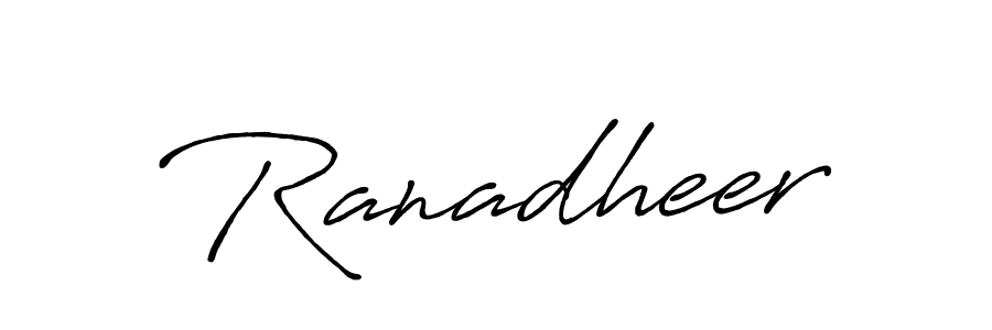 Also we have Ranadheer name is the best signature style. Create professional handwritten signature collection using Antro_Vectra_Bolder autograph style. Ranadheer signature style 7 images and pictures png