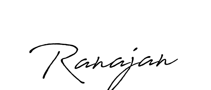 How to make Ranajan name signature. Use Antro_Vectra_Bolder style for creating short signs online. This is the latest handwritten sign. Ranajan signature style 7 images and pictures png