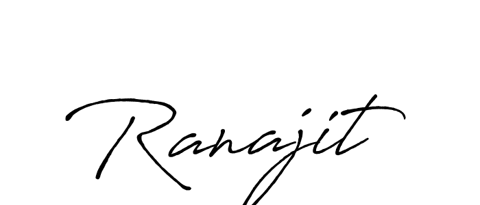 Create a beautiful signature design for name Ranajit. With this signature (Antro_Vectra_Bolder) fonts, you can make a handwritten signature for free. Ranajit signature style 7 images and pictures png