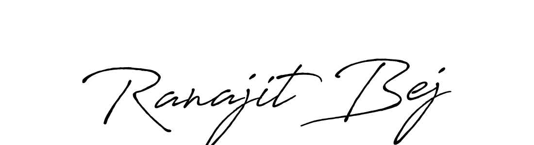Ranajit Bej stylish signature style. Best Handwritten Sign (Antro_Vectra_Bolder) for my name. Handwritten Signature Collection Ideas for my name Ranajit Bej. Ranajit Bej signature style 7 images and pictures png
