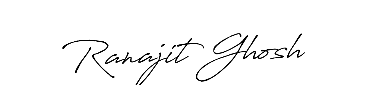 Design your own signature with our free online signature maker. With this signature software, you can create a handwritten (Antro_Vectra_Bolder) signature for name Ranajit Ghosh. Ranajit Ghosh signature style 7 images and pictures png