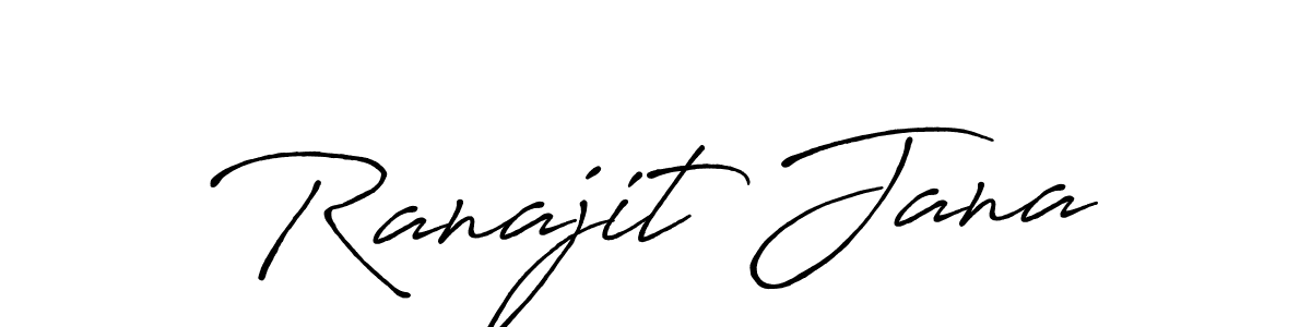 Make a beautiful signature design for name Ranajit Jana. With this signature (Antro_Vectra_Bolder) style, you can create a handwritten signature for free. Ranajit Jana signature style 7 images and pictures png
