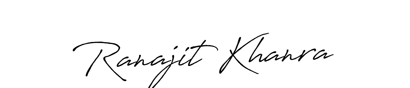 Make a beautiful signature design for name Ranajit Khanra. With this signature (Antro_Vectra_Bolder) style, you can create a handwritten signature for free. Ranajit Khanra signature style 7 images and pictures png