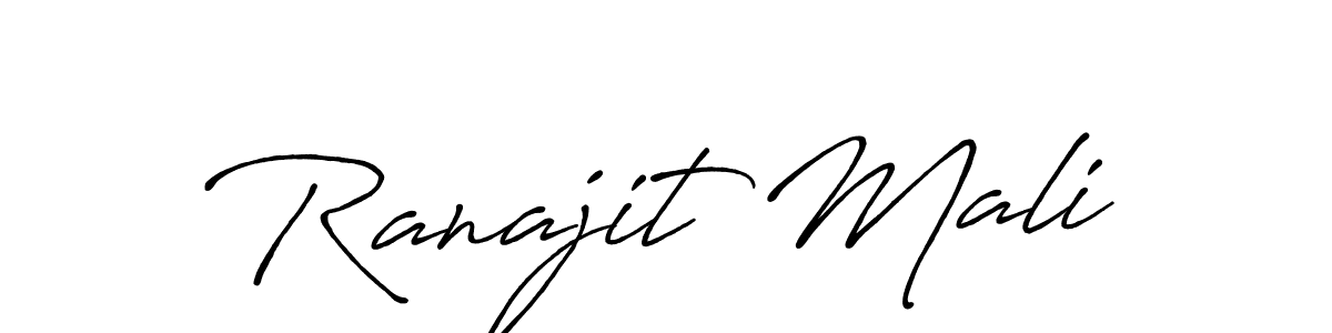 Use a signature maker to create a handwritten signature online. With this signature software, you can design (Antro_Vectra_Bolder) your own signature for name Ranajit Mali. Ranajit Mali signature style 7 images and pictures png