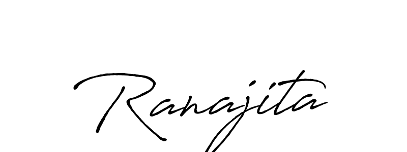How to make Ranajita signature? Antro_Vectra_Bolder is a professional autograph style. Create handwritten signature for Ranajita name. Ranajita signature style 7 images and pictures png