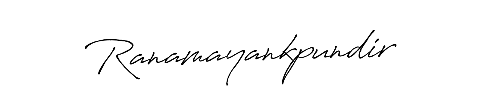 How to make Ranamayankpundir name signature. Use Antro_Vectra_Bolder style for creating short signs online. This is the latest handwritten sign. Ranamayankpundir signature style 7 images and pictures png