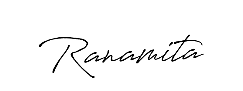 How to make Ranamita name signature. Use Antro_Vectra_Bolder style for creating short signs online. This is the latest handwritten sign. Ranamita signature style 7 images and pictures png