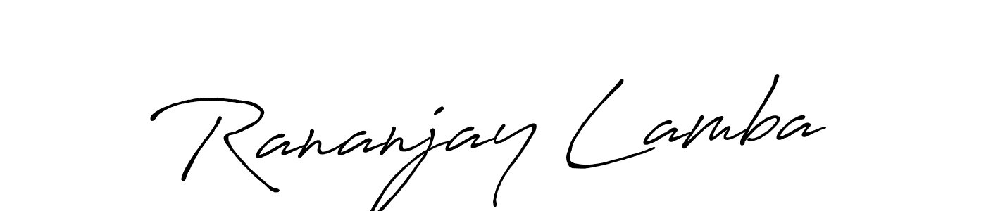 Design your own signature with our free online signature maker. With this signature software, you can create a handwritten (Antro_Vectra_Bolder) signature for name Rananjay Lamba. Rananjay Lamba signature style 7 images and pictures png