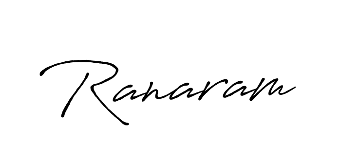 Use a signature maker to create a handwritten signature online. With this signature software, you can design (Antro_Vectra_Bolder) your own signature for name Ranaram. Ranaram signature style 7 images and pictures png