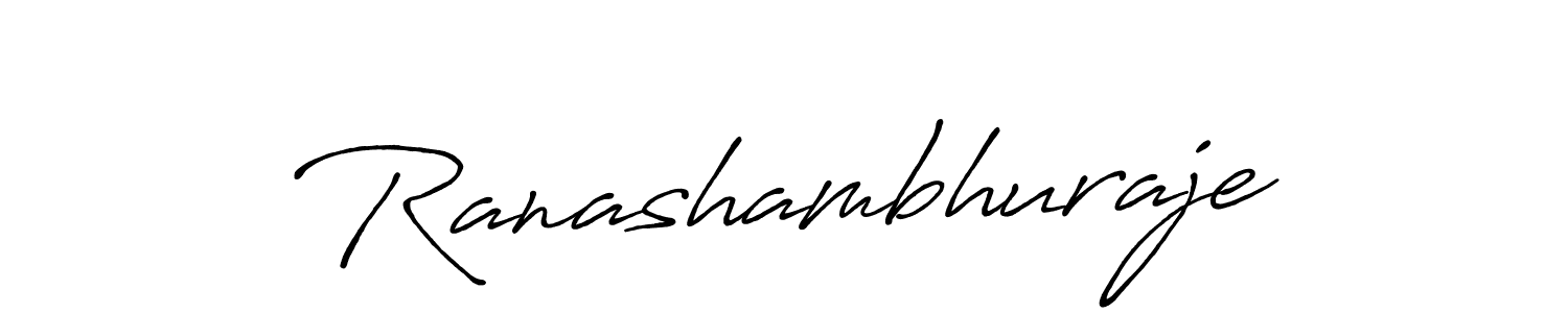 Use a signature maker to create a handwritten signature online. With this signature software, you can design (Antro_Vectra_Bolder) your own signature for name Ranashambhuraje. Ranashambhuraje signature style 7 images and pictures png