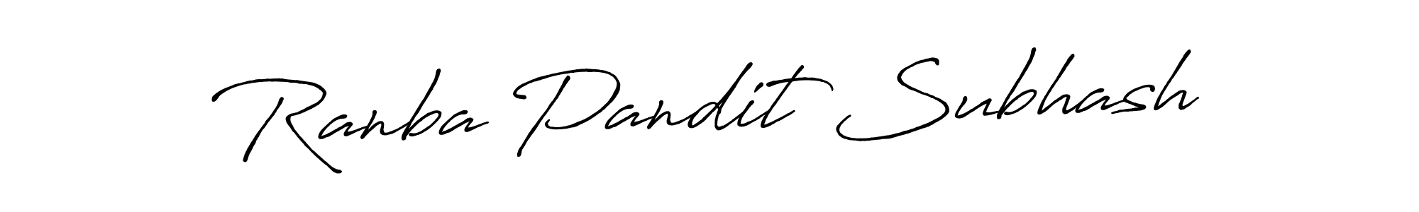 Once you've used our free online signature maker to create your best signature Antro_Vectra_Bolder style, it's time to enjoy all of the benefits that Ranba Pandit Subhash name signing documents. Ranba Pandit Subhash signature style 7 images and pictures png