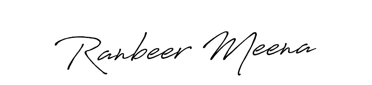 Also we have Ranbeer Meena name is the best signature style. Create professional handwritten signature collection using Antro_Vectra_Bolder autograph style. Ranbeer Meena signature style 7 images and pictures png
