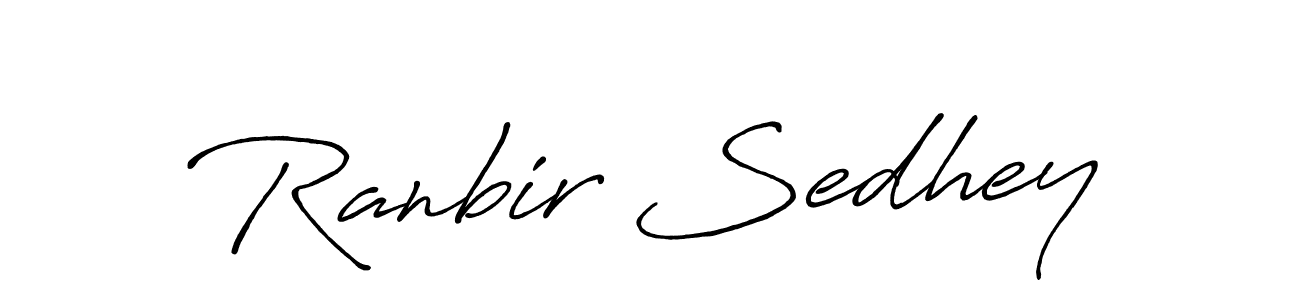 Design your own signature with our free online signature maker. With this signature software, you can create a handwritten (Antro_Vectra_Bolder) signature for name Ranbir Sedhey. Ranbir Sedhey signature style 7 images and pictures png