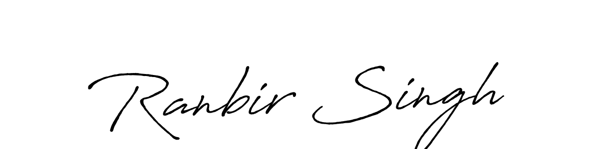 Use a signature maker to create a handwritten signature online. With this signature software, you can design (Antro_Vectra_Bolder) your own signature for name Ranbir Singh. Ranbir Singh signature style 7 images and pictures png