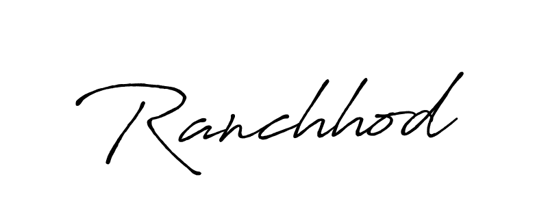 Use a signature maker to create a handwritten signature online. With this signature software, you can design (Antro_Vectra_Bolder) your own signature for name Ranchhod. Ranchhod signature style 7 images and pictures png