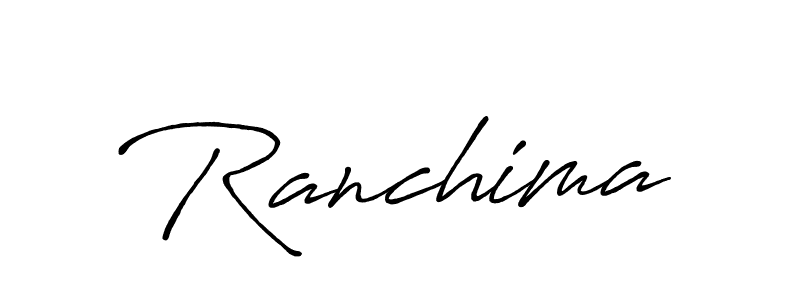 How to make Ranchima signature? Antro_Vectra_Bolder is a professional autograph style. Create handwritten signature for Ranchima name. Ranchima signature style 7 images and pictures png