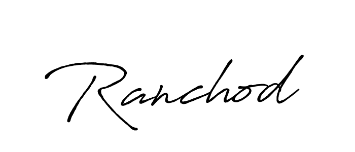 Make a beautiful signature design for name Ranchod. With this signature (Antro_Vectra_Bolder) style, you can create a handwritten signature for free. Ranchod signature style 7 images and pictures png