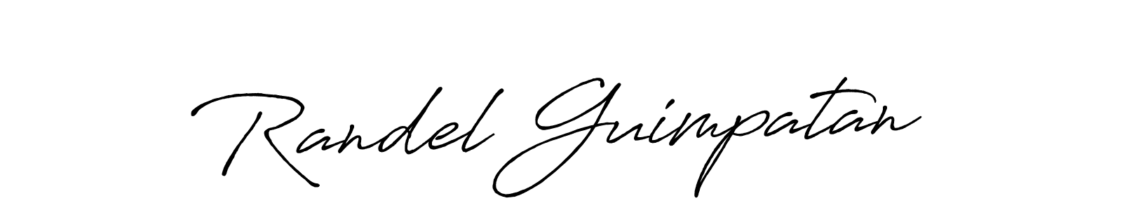 You should practise on your own different ways (Antro_Vectra_Bolder) to write your name (Randel Guimpatan) in signature. don't let someone else do it for you. Randel Guimpatan signature style 7 images and pictures png